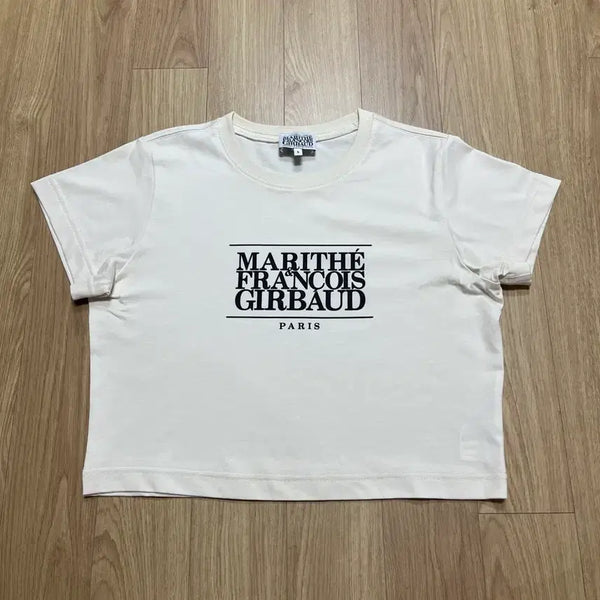 [BUNJANG] Marithe Francois Girbaud Women's Classic Logo Cropped T-Shirt / 마리떼프랑소와저버 여성 클래식로고 크롭 반팔티