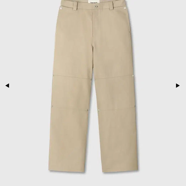 [BUNJANG] Tonywack Double Knee Semi-Wide Cut Pants Beige M / 토니웩 더블니 팬츠 베이지_M