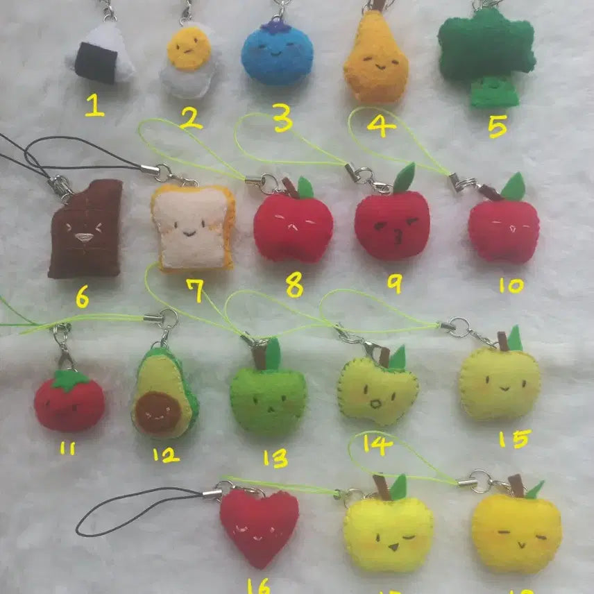 [BUNJANG] Handmade Mini Felt Doll Keyring / 핸드메이드 미니 펠트 키링