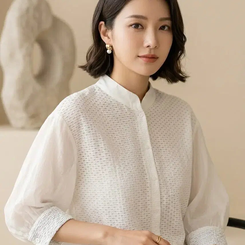 [BUNJANG] KUHO 2-Way Reversible Blouse / 구호(KUHO) 2WAY 양면 블라우스 | 55(S) | 드라이클리닝 완료