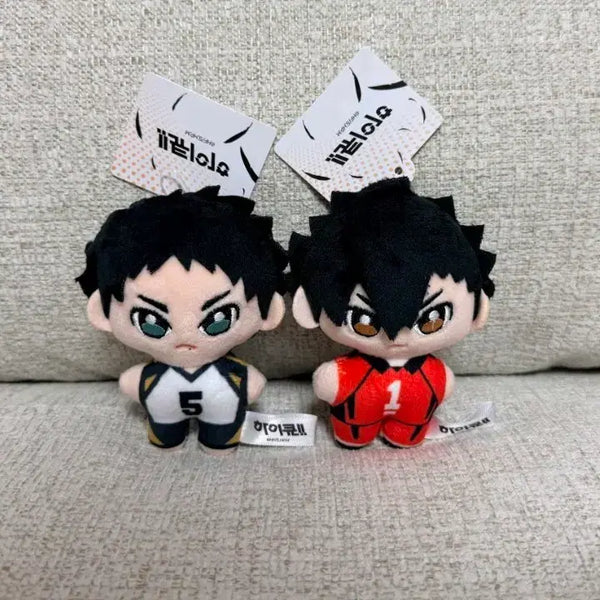 [BUNJANG] Haikyuu!! Akaashi Keiji & Kuroo Tetsurou 10cm Keychain Plush Set / 정품 하이큐 아카아시 케이지 쿠로오 테츠오 10cm 키링인형