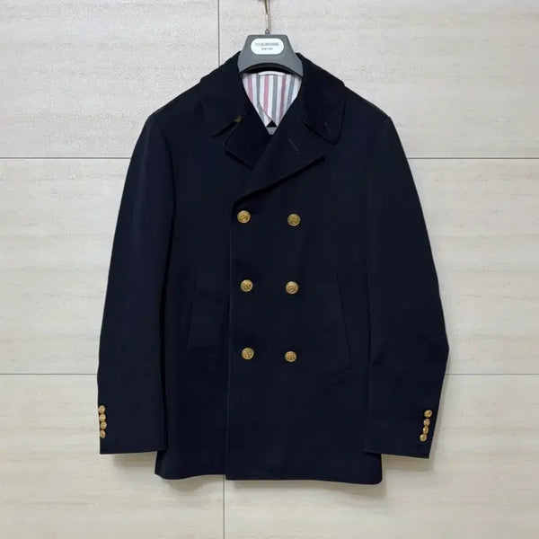 [BUNJANG] Thom Browne Gold Double-Breasted Blazer / 톰브라운 금장 더블 브레스티드 자켓