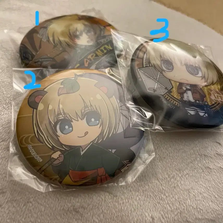 [BUNJANG] Attack on Titan Armin Can Badge Set / 진격거 아르민 캔뱃지 세트