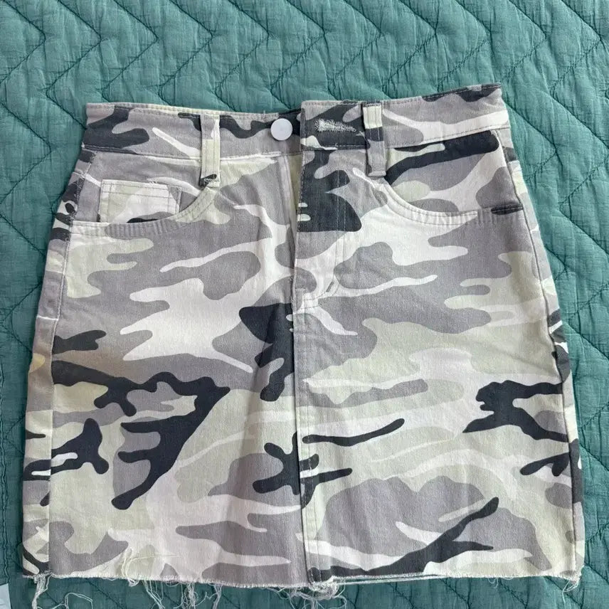 [BUNJANG] Military Pattern Skirt / 밀리터리 스커트 치마 여름