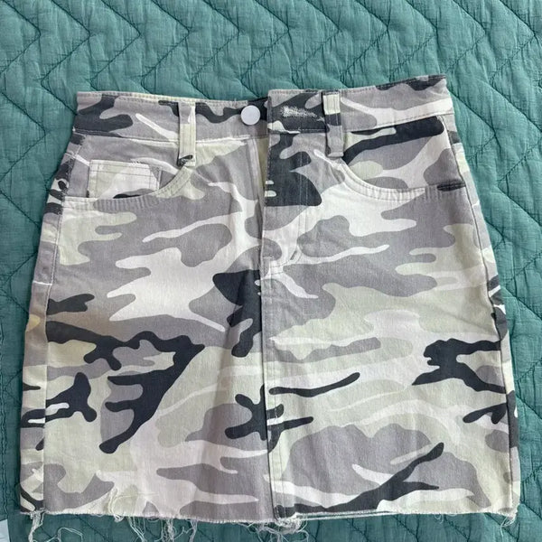 [BUNJANG] Military Pattern Skirt / 밀리터리 스커트 치마 여름