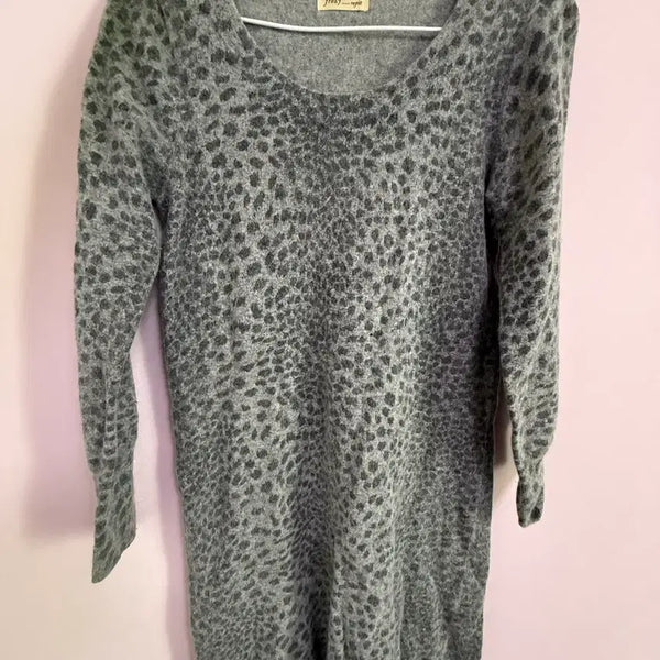 [BUNJANG] Leopard Print Gya-ru Winter Dress / 호피 갸루 겨울 원피스