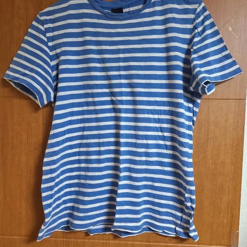 [BUNJANG] MVIO Striped Short-Sleeve T-Shirt / 제일모직 엠비오 MVIO 티셔츠 블루/화이트