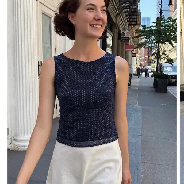 [BUNJANG] Brandy Melville Dot Sleeveless Top / 브랜디멜빌 도트탑 민소매