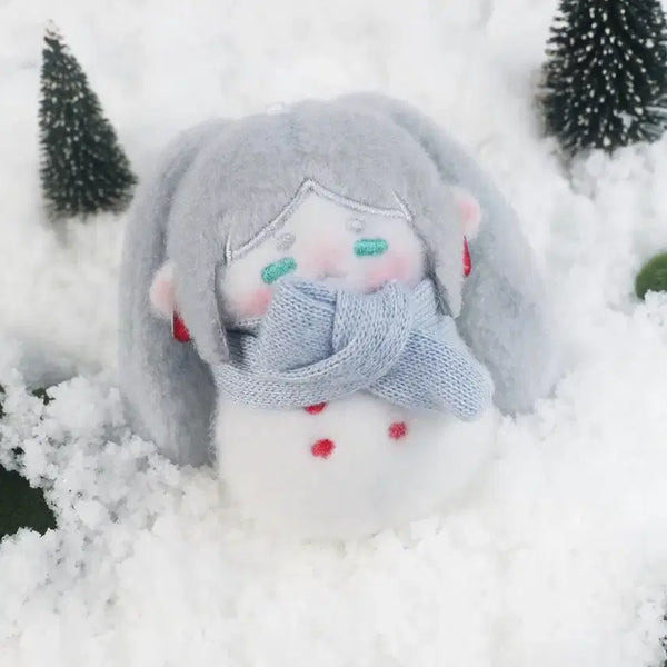 [BUNJANG] Frieren Snowman Plush Keychain / 프리렌 눈사람 인형 비공굿 키링 인형