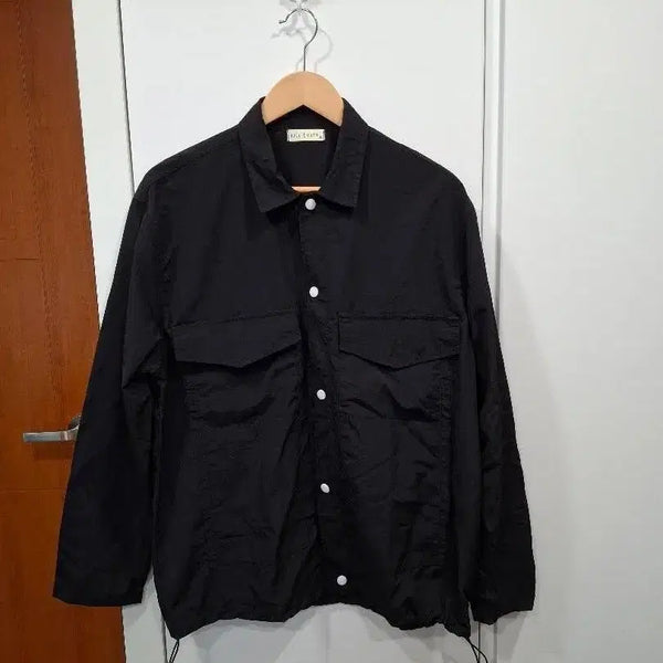[BUNJANG] Anorak Long Sleeve Shirt Black (New) / 아노락 긴팔 셔츠 블랙(새상품)