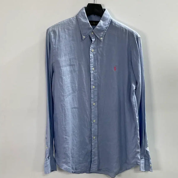 [BUNJANG] Polo Ralph Lauren Sky Blue Linen Shirt / 폴로 랄프로렌 스카이블루 린넨 셔츠 (on.1306)