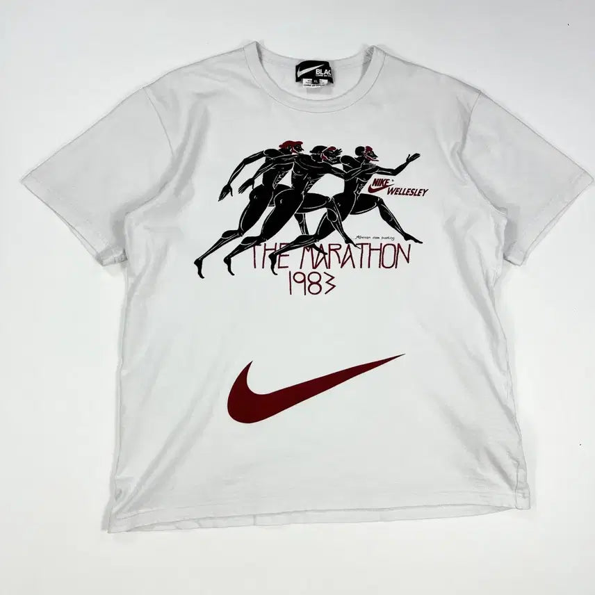 [BUNJANG] Comme des Garçons Black x Nike Marathon Short Sleeve T-shirt XL / (XL) 꼼데가르송 블랙 x 나이키 마라톤 숏 슬리브 반팔티