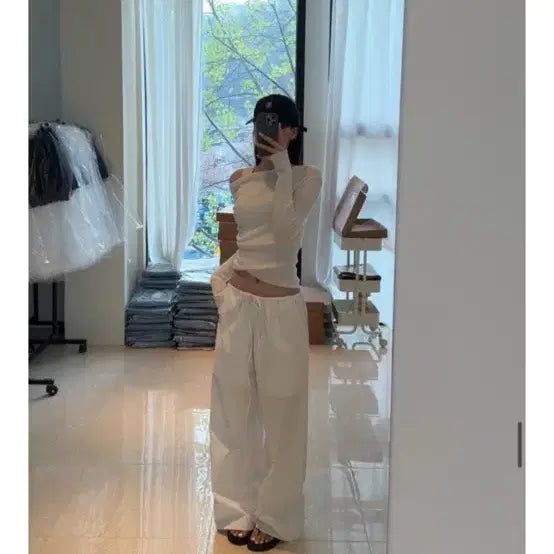 [BUNJANG] LePlain Aurre White Long Pants / 르플레인 오르 화이트팬츠 롱 새상품