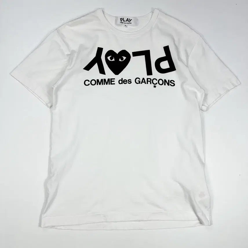 [BUNJANG] Comme des Garçons PLAY Logo T-Shirt White XL / (XL) 꼼데가르송 플레이 로고 반팔티 화이트