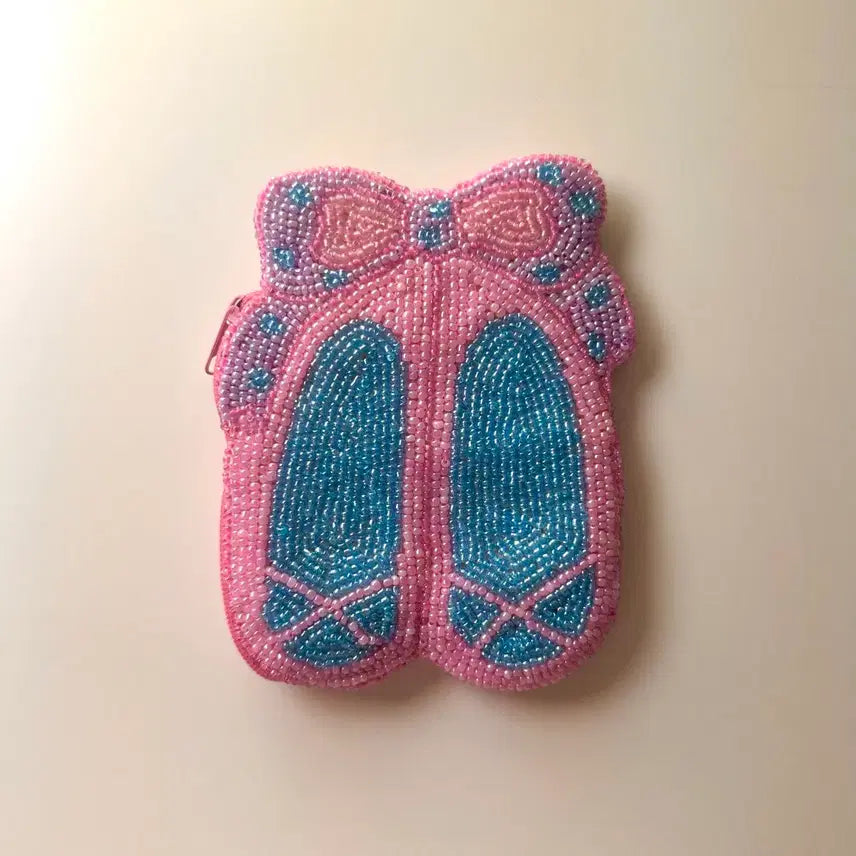 [BUNJANG] Swimmer Ballet Slipper Beaded Pouch / Swimmer 스위머 토슈즈 비즈 파우치