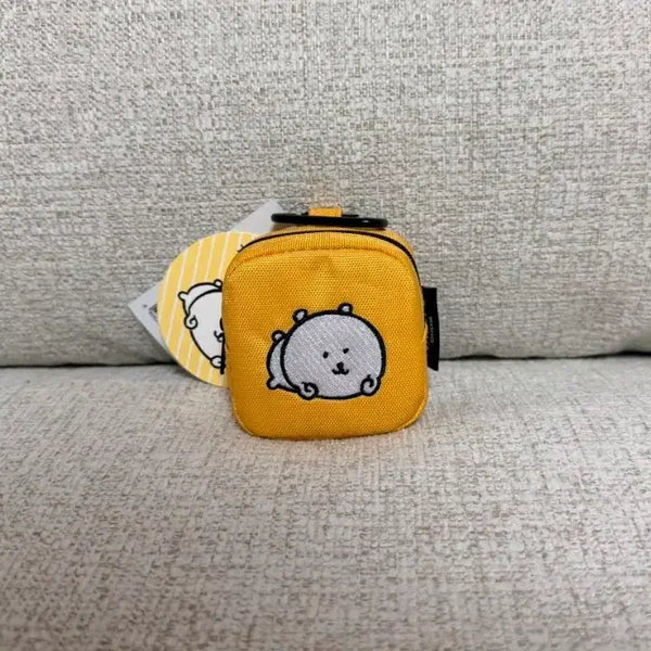 [BUNJANG] Nagano Characters Embroidered Square Mini Pouch / 정품 나가노 캐릭터즈 자수 사각 미니 파우치