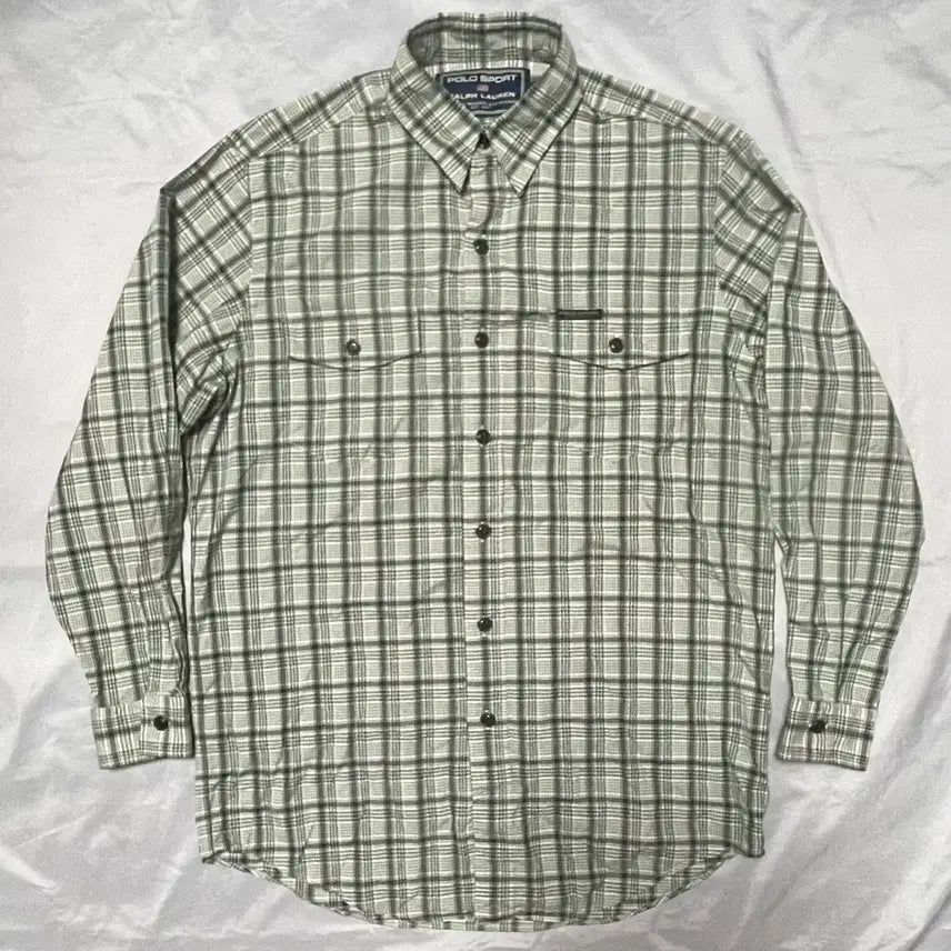 [BUNJANG] 90s Polo Sport Two-Pocket Checkered Shirt / 90s 폴로 스포츠 체크셔츠 투포켓