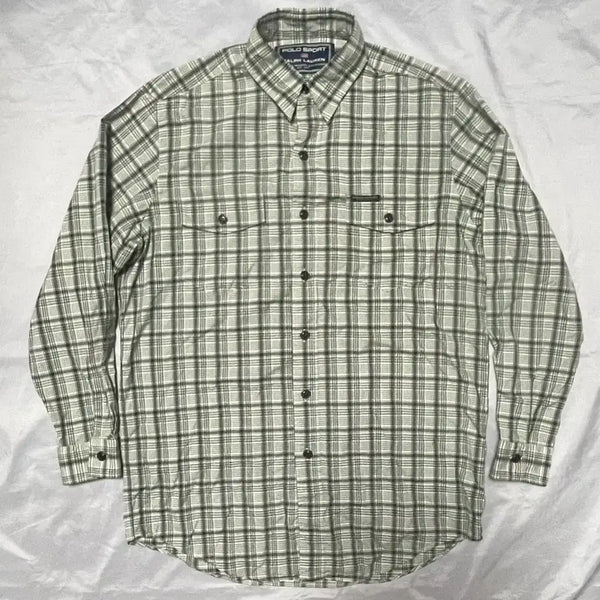 [BUNJANG] 90s Polo Sport Two-Pocket Checkered Shirt / 90s 폴로 스포츠 체크셔츠 투포켓