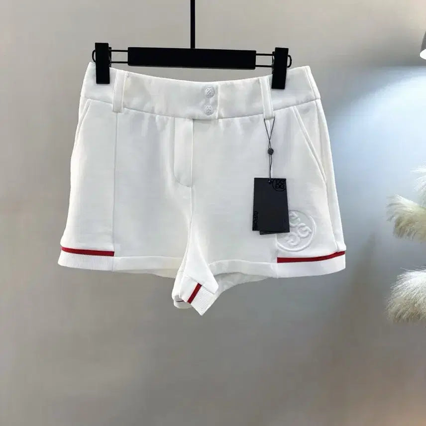 [BUNJANG] Women's Golf Shorts - Black & White / 여성 골프 반바지 블랙&화이트