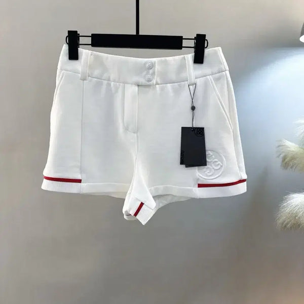 [BUNJANG] Women's Golf Shorts - Black & White / 여성 골프 반바지 블랙&화이트