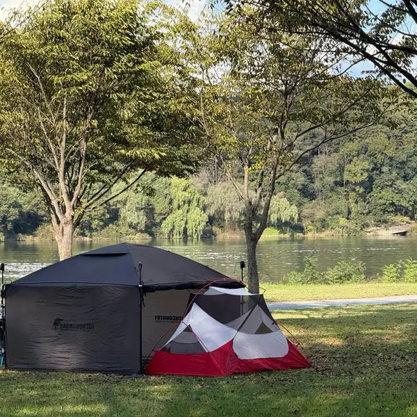 [BUNJANG] Backcountry Shelter 240 Ultimate Charcoal Black + Easy Pole / 백컨트리 쉘터 240 얼티메이트 차콜블랙 + 이지폴