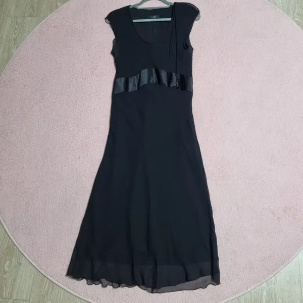 [BUNJANG] TIME POSTMODERN Sleeveless Maxi Dress Black Size 55 / 타임 민소매 원피스 55