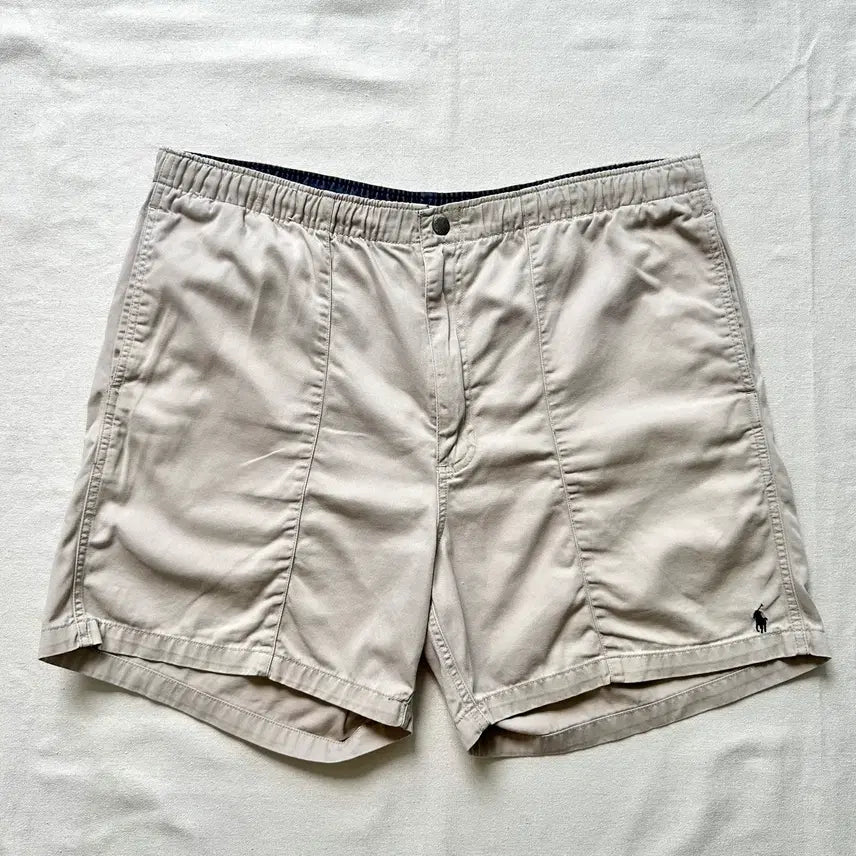 [BUNJANG] 90s Polo Ralph Lauren Stone Beige Utility Chino Shorts L / 90s 폴로 랄프로렌 스톤 베이지 유틸리티 치노 쇼츠 L