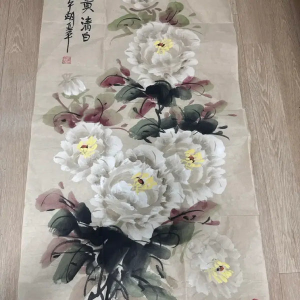 [BUNJANG] Korean Traditional Painting (Moran Flower) / 동양화 그림 모란꽃 그림