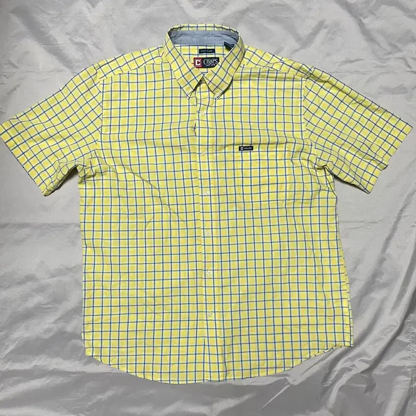 [BUNJANG] Chaps Ralph Lauren Checkered Short Sleeve Shirt XL / 챕스 랄프로첸 반팔 체크 셔츠 XL
