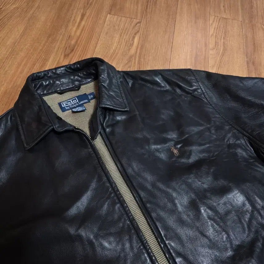 [BUNJANG] Polo Ralph Lauren Maxwell Lambskin Leather Jacket Black / 폴로 맥스웰  양가죽 자켓 블랙