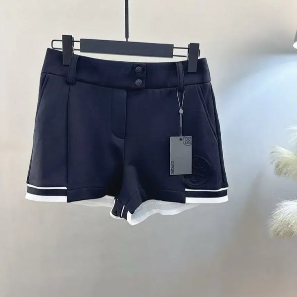 [BUNJANG] Women's Golf Shorts Black & White / 여성 골프 반바지 블랙&화이트