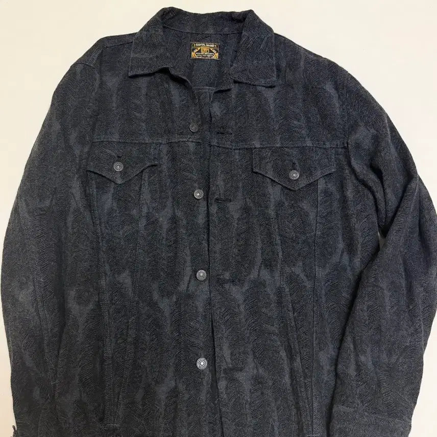 [BUNJANG] Capital 12oz Magpie Denim 3rd Gen Jacket Black Size 5 / 캐피탈 12온즈 맥파이 데님 3세대 자켓 블랙 5사이즈