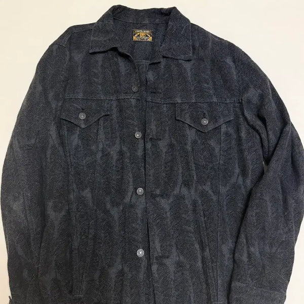 [BUNJANG] Capital 12oz Magpie Denim 3rd Gen Jacket Black Size 5 / 캐피탈 12온즈 맥파이 데님 3세대 자켓 블랙 5사이즈