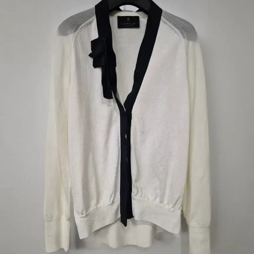 [BUNJANG] Lanvin Collection Ribbed Knit Cardigan Ivory / 랑방컬렉션  가디건 아이보리