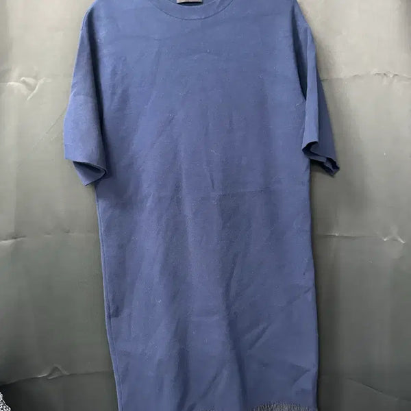 [BUNJANG] System Navy Short Sleeve Shirring Dress / 시스템 네이비 반팔 셔링 원피스