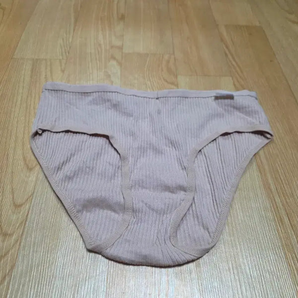 [BUNJANG] Women's Brown Ribbed Triangle Panties / 여성 브라운 골지 삼각팬티 중고 여자 속옷 07162