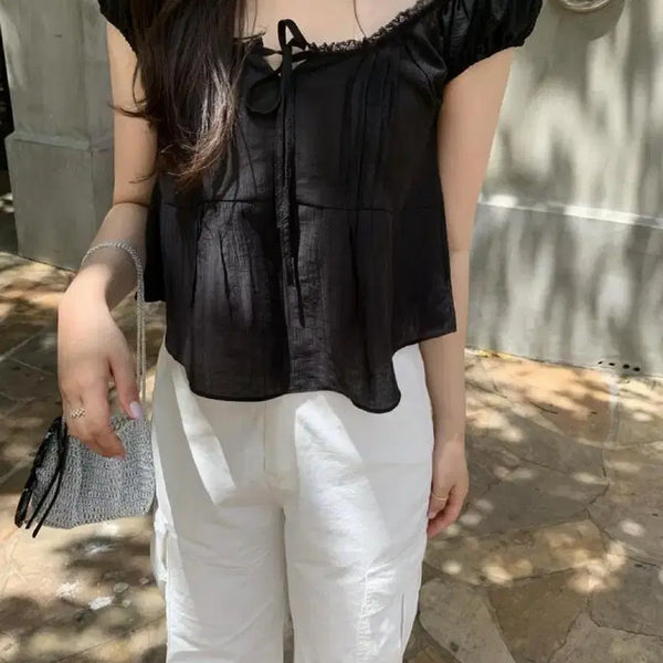 [BUNJANG] Ondemin Rieye Blouse Black / ondemin 온드민 리예 블라우스 블랙 새상품