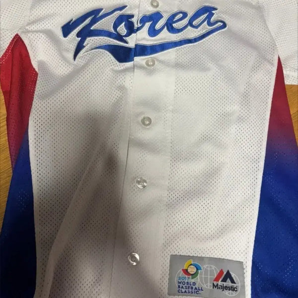 [BUNJANG] 2017 World Baseball Classic Korea Baseball Uniform Autographed by Park Yong-taik / (급)2017 월드베이스볼클래식 코리아 야구 유니폼