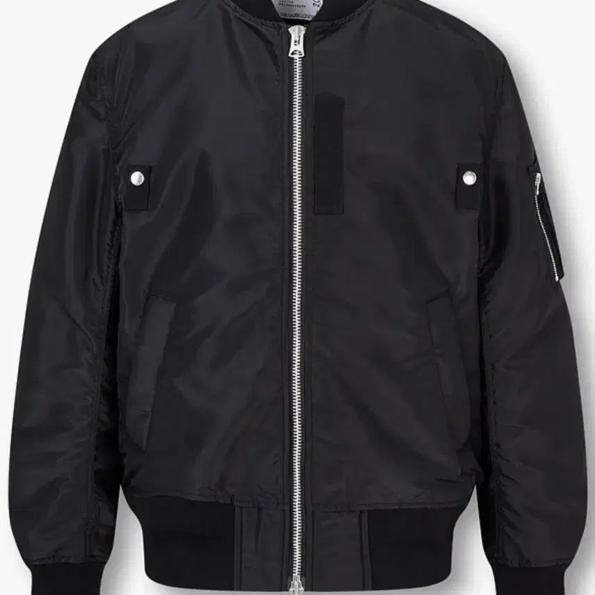 [BUNJANG] Sacai Two-Way Zipper Nylon Blouson MA-1 Black Size 4 / 사카이 투웨이 지퍼 나일론 블루종 / MA-1 / 4