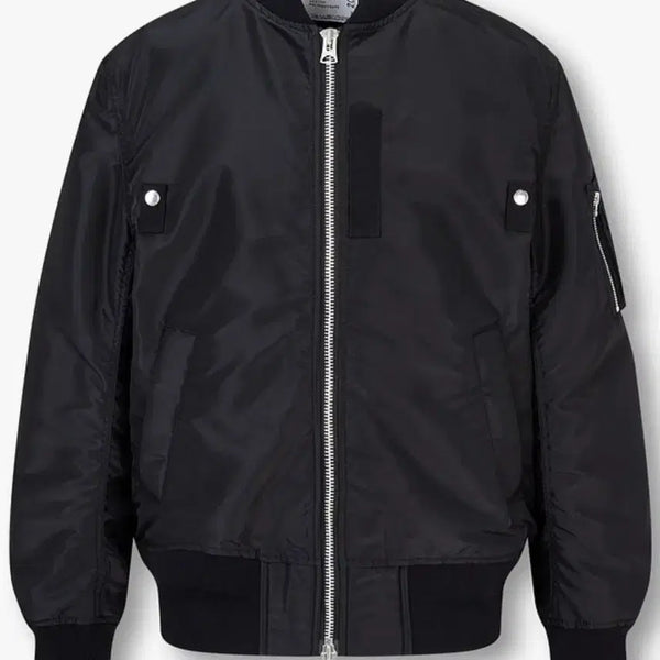 [BUNJANG] Sacai Two-Way Zipper Nylon Blouson MA-1 Black Size 4 / 사카이 투웨이 지퍼 나일론 블루종 / MA-1 / 4