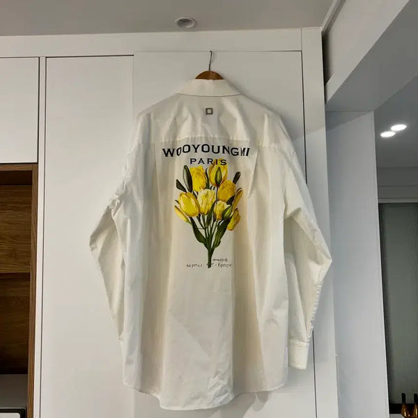 [BUNJANG] Wooyoungmi Flower Logo Shirt Size 52 / 우영미 플라워 셔츠 52
