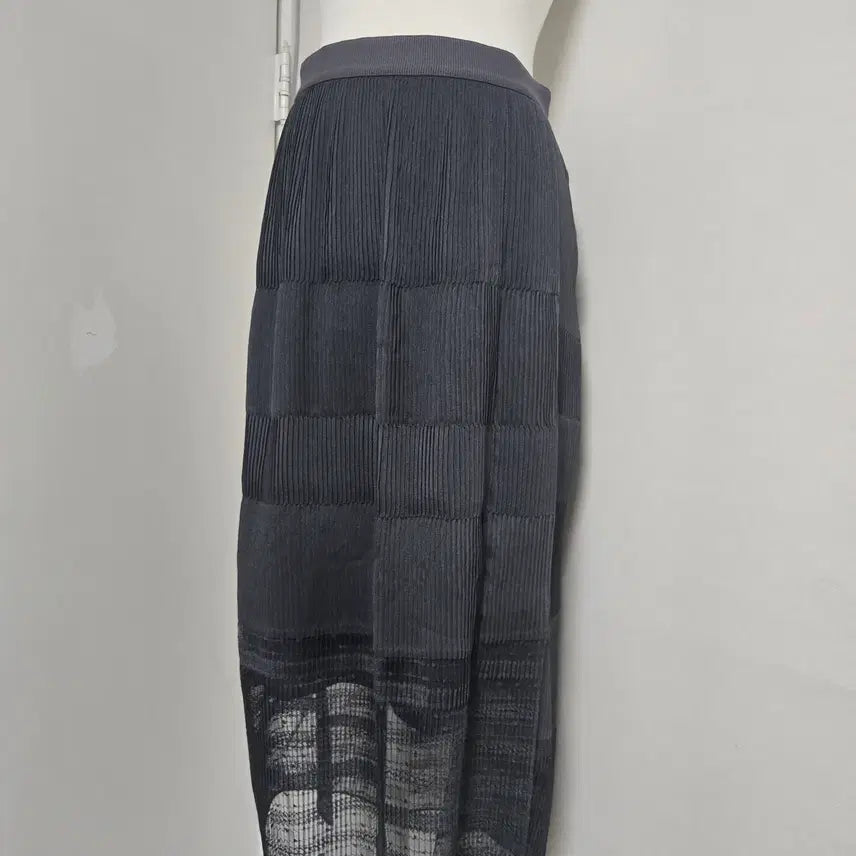 [BUNJANG] SJ Pleated See-through Long Skirt / 새상품) SJ SJ 플리츠 시스루 롱스컷