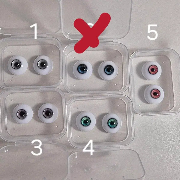 [BUNJANG] 14mm Glass Doll Eyes with 6mm Iris / 14mm 구관 안구 홍채 6mm 인형 구체관절인형 눈알