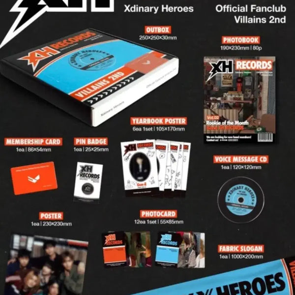 [BUNJANG] Xdinary Heroes Villains 2nd Official Fanclub Kit / Xdinary Heroes 빌런즈 2기 공식 팬클럽 키트 엑디즈 엑스디너리히어로즈