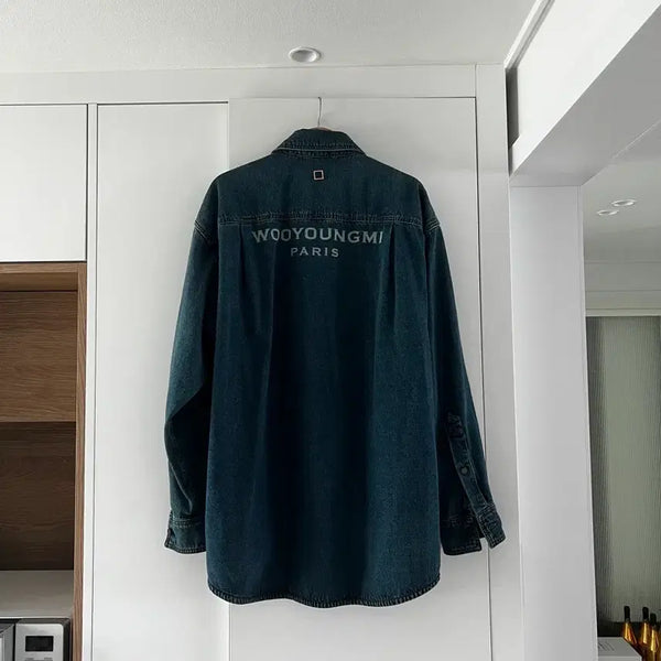 [BUNJANG] Wooyoungmi Back Logo Denim Shirt Size 50 / 우영미 백로고 데님 셔츠 50