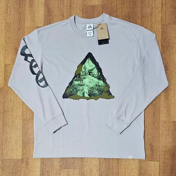 [BUNJANG] Nike ACG Glow Print Long Sleeve College Grey L / 나이키 ACG 야광 프린팅 롱슬리브 컬리지 그레이