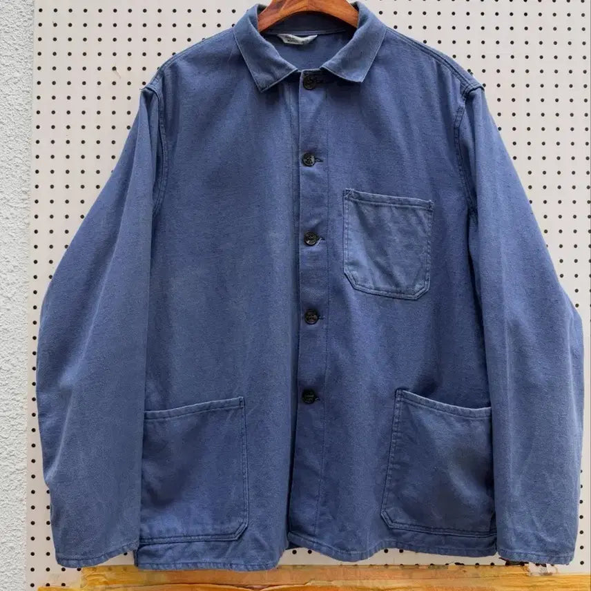 [BUNJANG] 1960s East German French Work Jacket / 1960s EAST GERMAN LIGHTWEIGHT FADED GREY BLUE 프렌치워크자켓