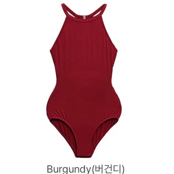 [BUNJANG] Rully Ivana Burgundy Leotard / 룰리 이바나 버건디 레오타드