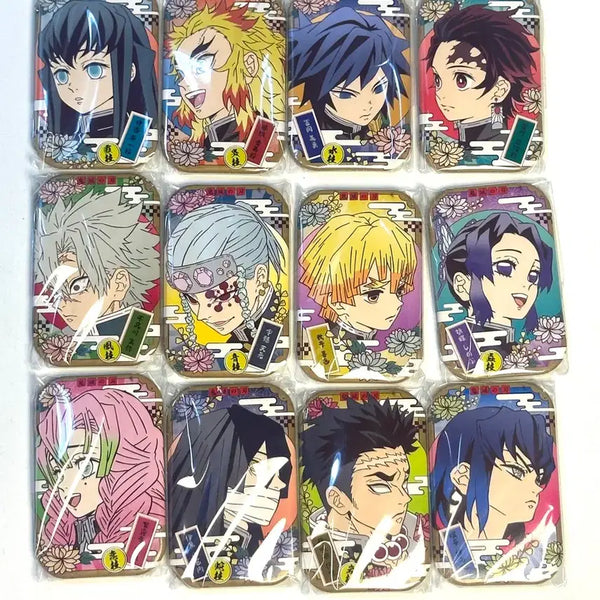 [BUNJANG] Demon Slayer: Kimetsu no Yaiba Square Can Badge Set (Parts 1 & 3) / 귀멸의 칼날 사각 캔뱃지 1탄3탄 세트 일괄판매