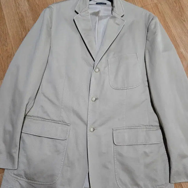 [BUNJANG] Polo Ralph Lauren Beige Cotton Blazer / 폴로 랄프로렌 베이지 코튼 블레이저